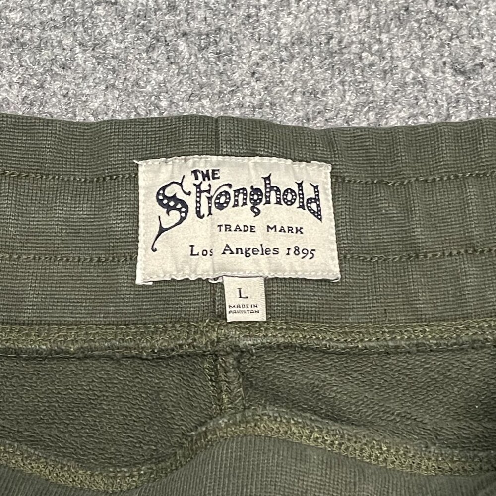 The Stronghold Olive Green Cotton Blend Lounge Pants Joggers L - Picture 2 of 11